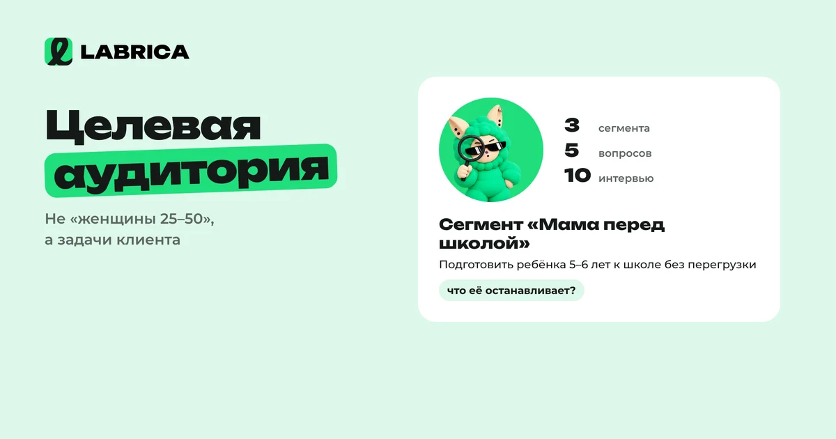 «Целевая аудитория для соцсетей: как описать её не «женщины 25–50», а так, чтобы посты продавали» — иллюстрация к материалу LABRICA
