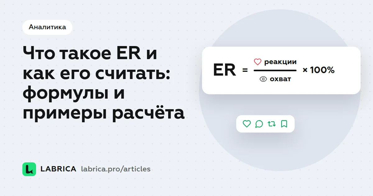 «Что такое ER и как его считать: формулы и примеры расчёта» — иллюстрация к материалу LABRICA