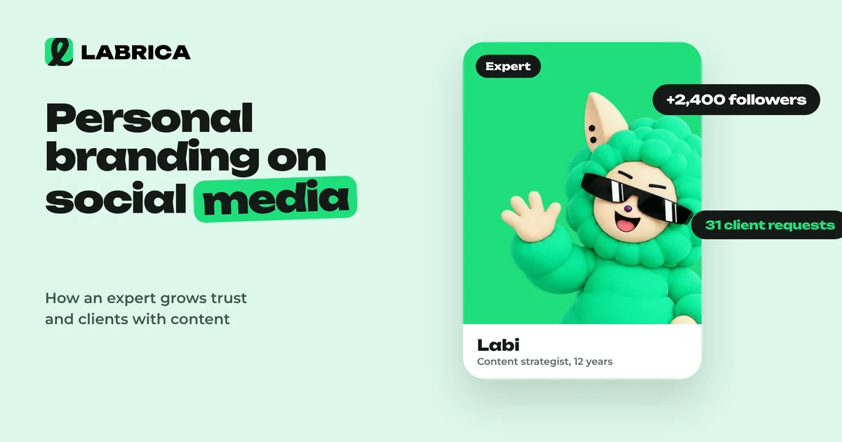 Personal Branding on Social Media: A Step-by-Step Guide for Experts and Consultants, an illustration by LABRICA