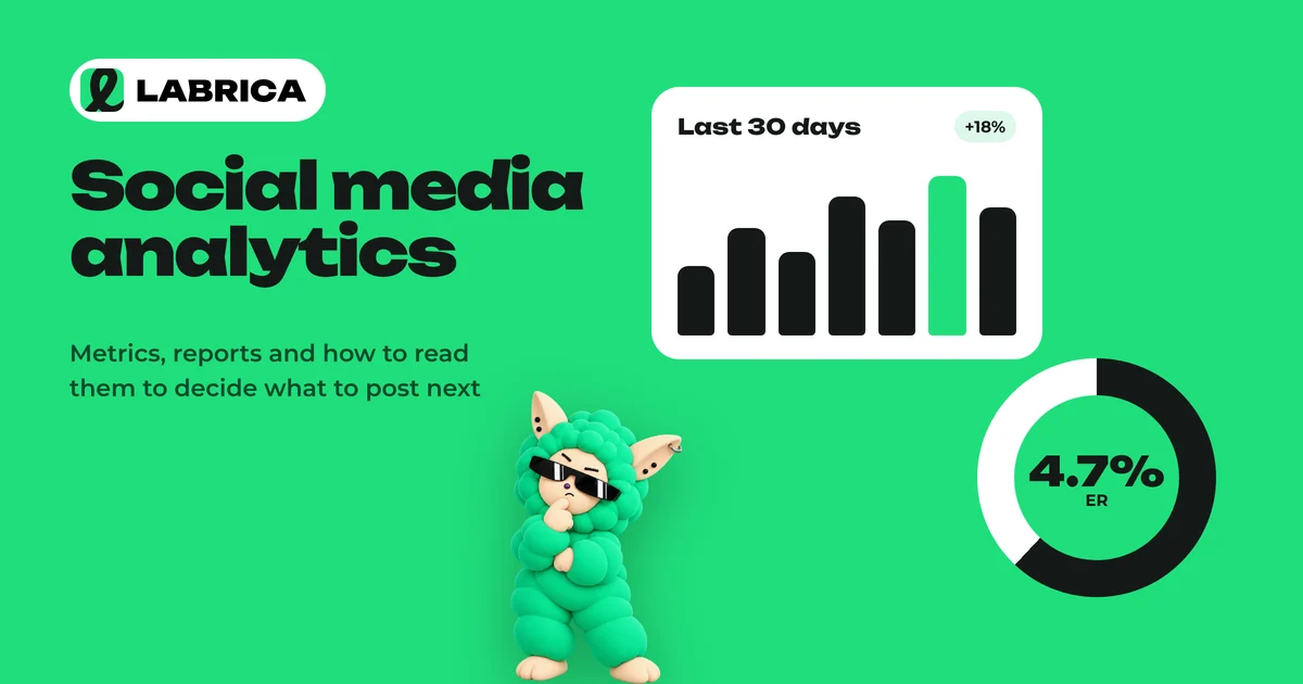 Social Media Analytics: Which Metrics to Track and What to Do With the Results, an illustration by LABRICA
