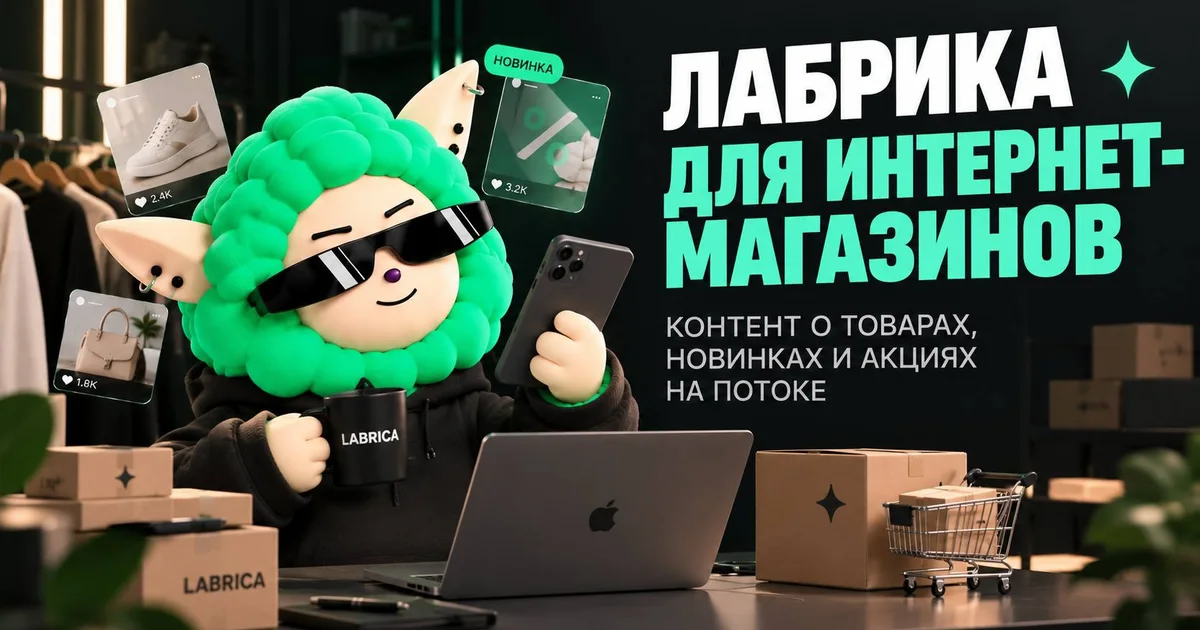 «LABRICA для интернет-магазинов: контент о товарах, новинках и акциях на потоке» — иллюстрация к материалу LABRICA
