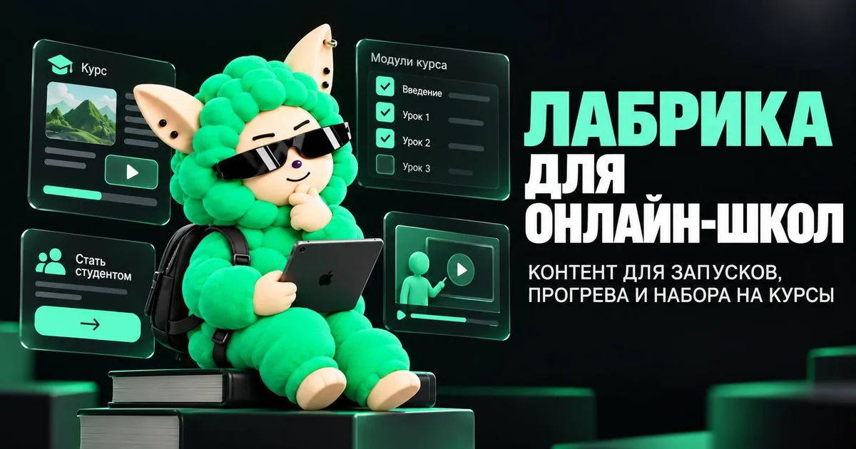 «LABRICA для онлайн-школ: контент для запусков, прогрева и набора на курсы» — иллюстрация к материалу LABRICA