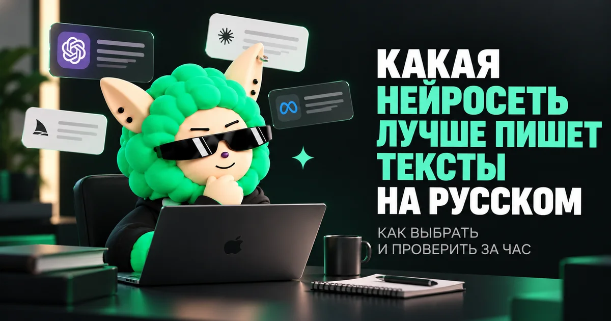 «Какая нейросеть лучше пишет тексты на русском: как выбрать и проверить за час» — иллюстрация к материалу LABRICA