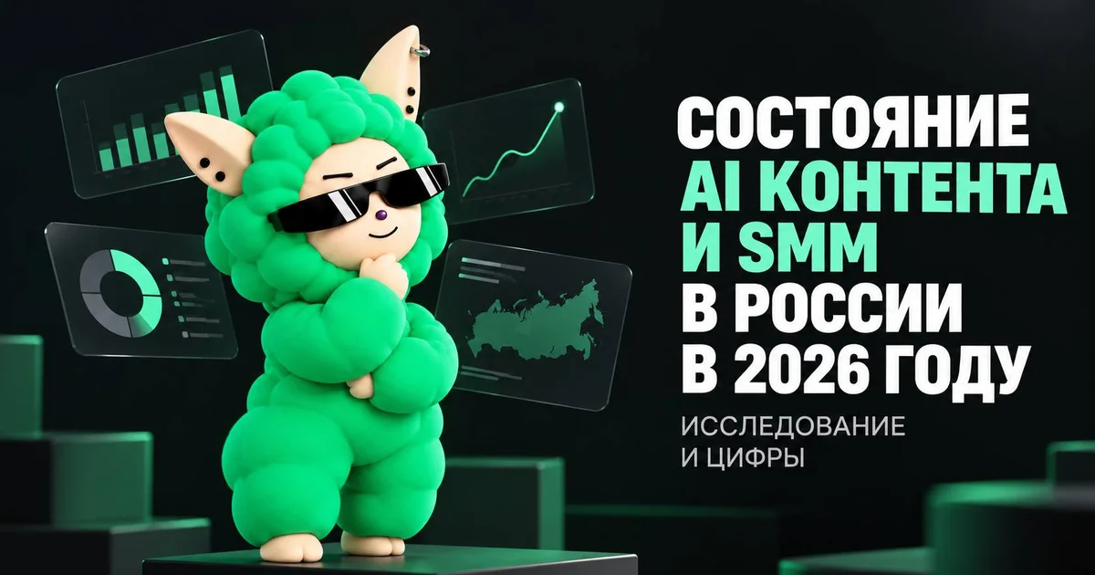 «Состояние AI-контента и SMM в России в 2026 году: исследование и цифры» — иллюстрация к материалу LABRICA